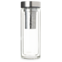 T2 Double Walled Glass Silver Flask image number 0
