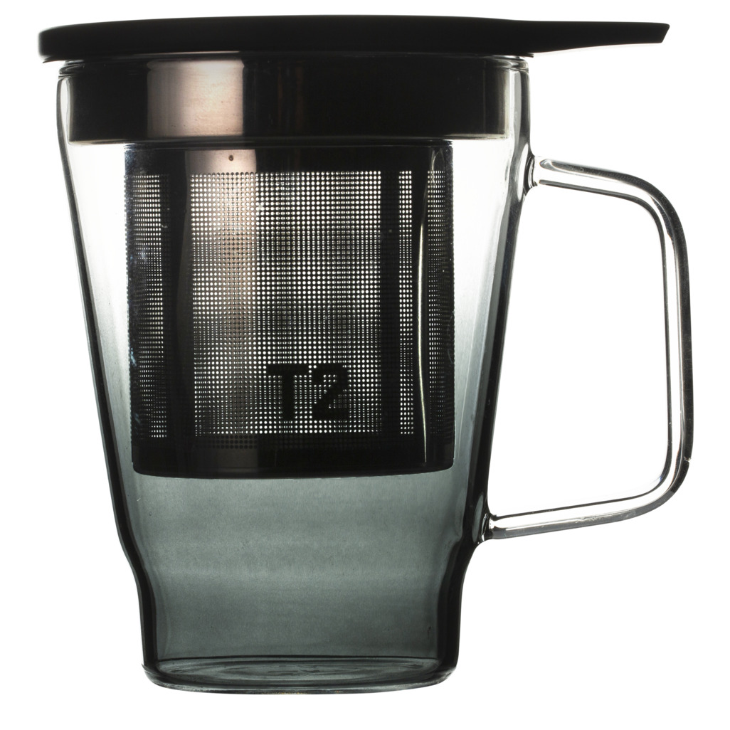 T2 Teaset Glass Coloured Ombre Black Teamug Tea Mugs with Infusers T2 Australia