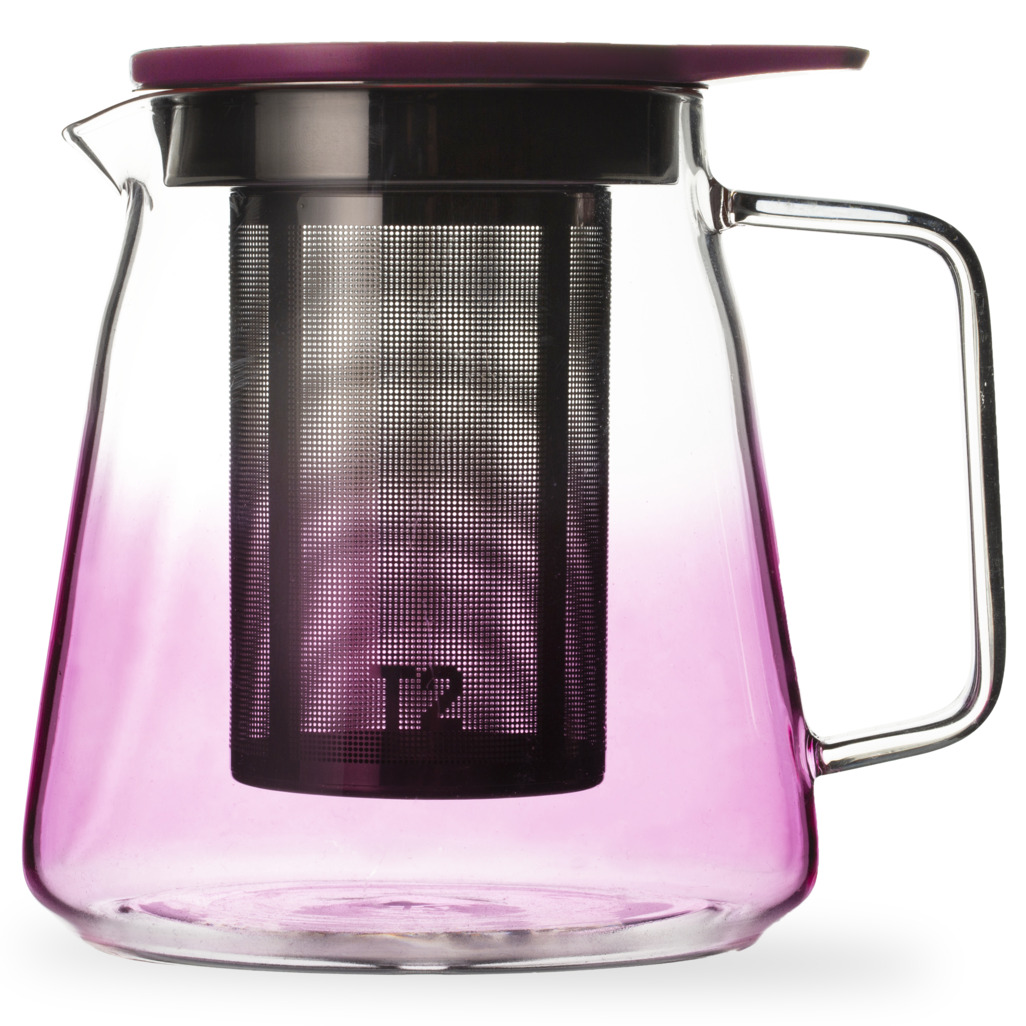T2 Teaset Glass Coloured Ombre Pink Tall Teapot T2 EU Storefront