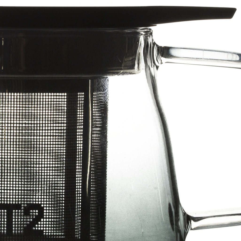 T2 Teaset Glass Coloured Small Teapot Ombre Black image number 1