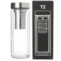T2 Double Walled Glass Silver Flask image number 3