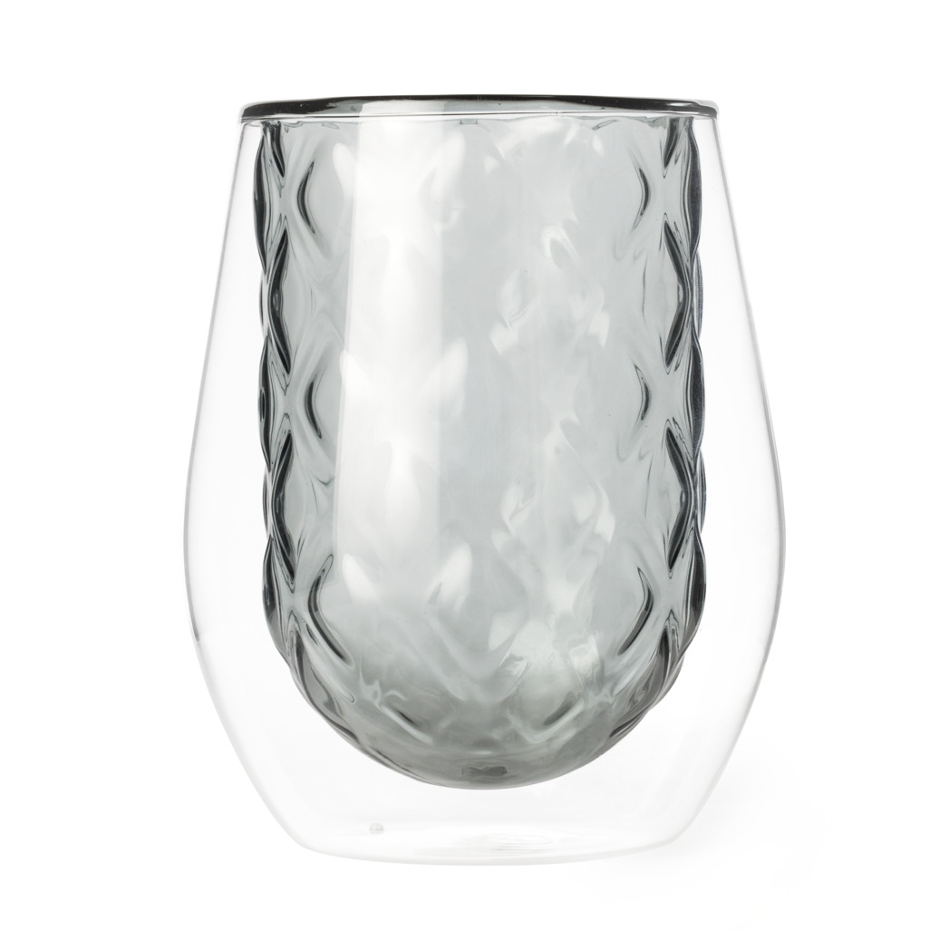 Diamond Double Wall Glass Smokey Grey image number 0