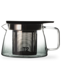 T2 Teaset Glass Coloured Small Teapot Ombre Black image number 0