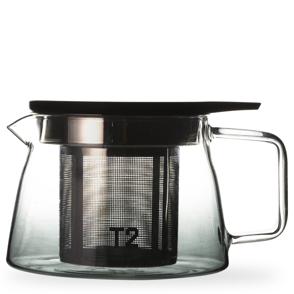 T2 Teaset Glass Coloured Small Teapot Ombre Black Teapots T2 UK