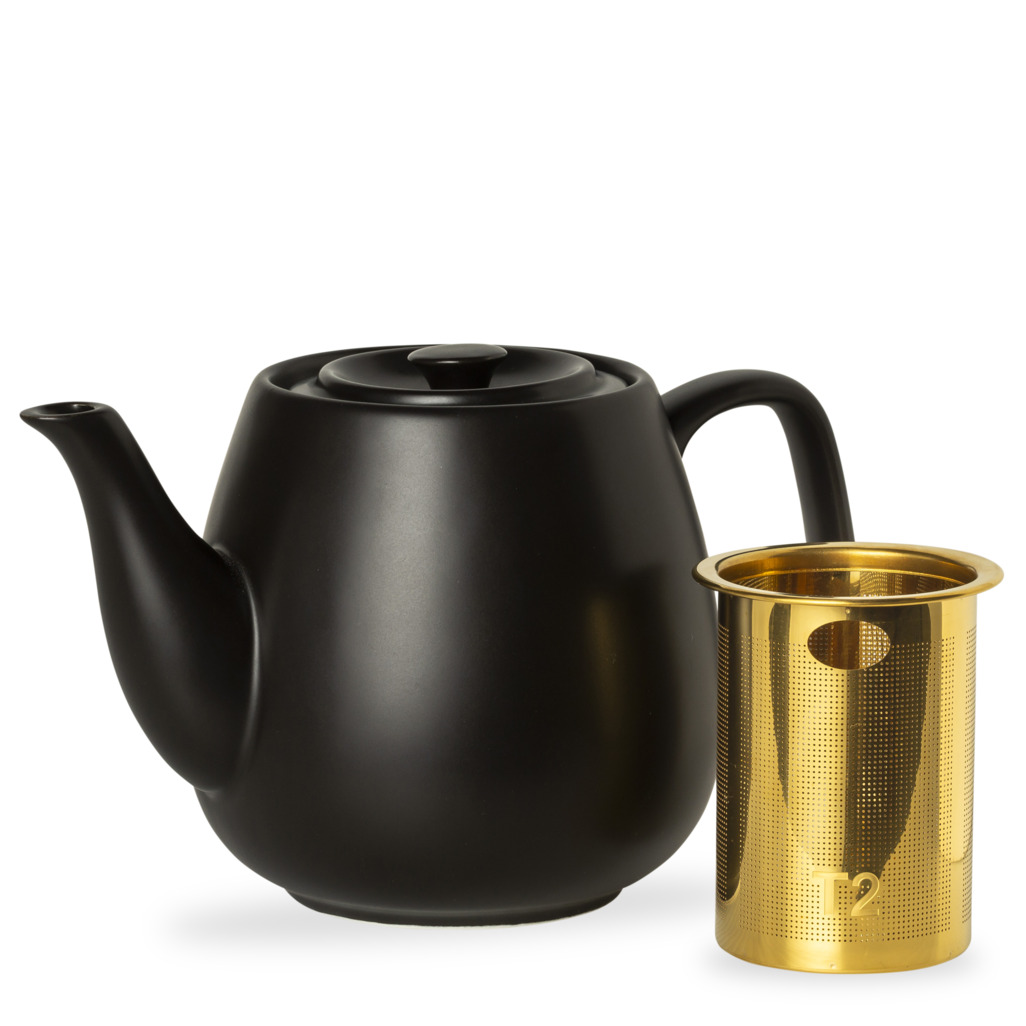 T2 Teaset Hugo Black Teapot Small image number 1