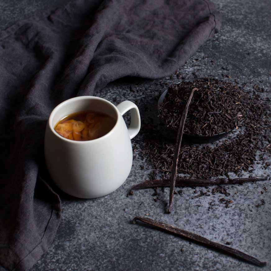 A mug of Melbourne Breakfast with milk