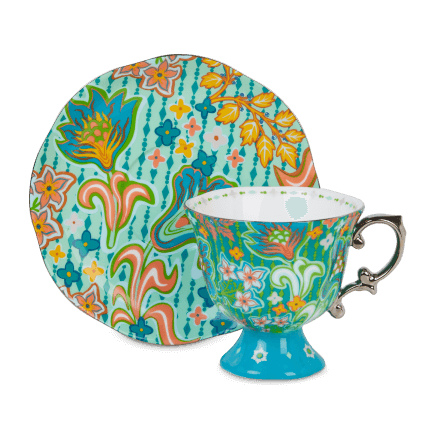 Discoco Cup and saucer Green